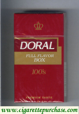 Doral Premium Taste Full Flavor 100s cigarettes hard box
